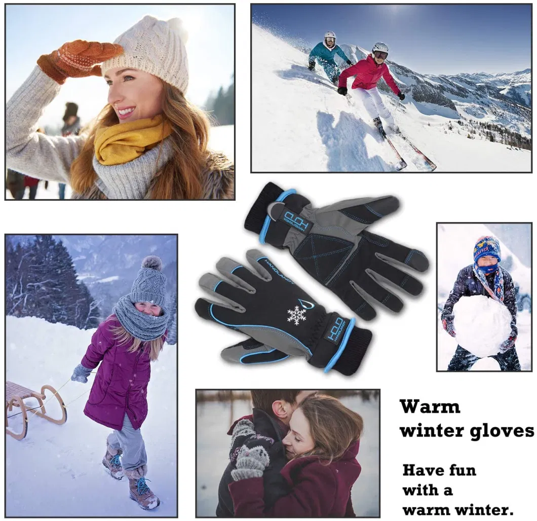 Pri Thermal Cold Weather Outdoor Snowboarding Touch Screen Running Insulated Windproof Waterproof Ski Winter Gloves