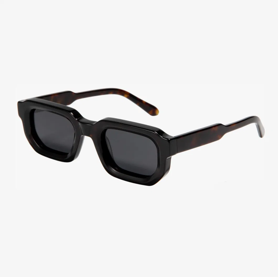 New Style Polarized Lenses Trendy Competitive Crystal Frame UV400 Like Wood Acetate Sunglasses