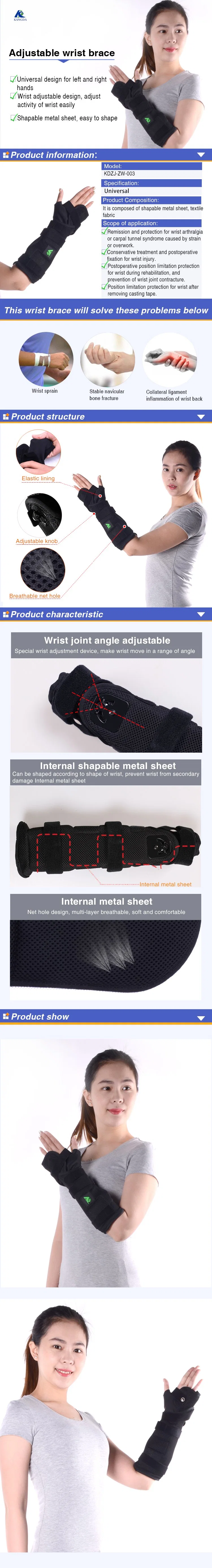 2021 New Product Orthopedic Wrist Brace Joint Palm Splint Wrist Support