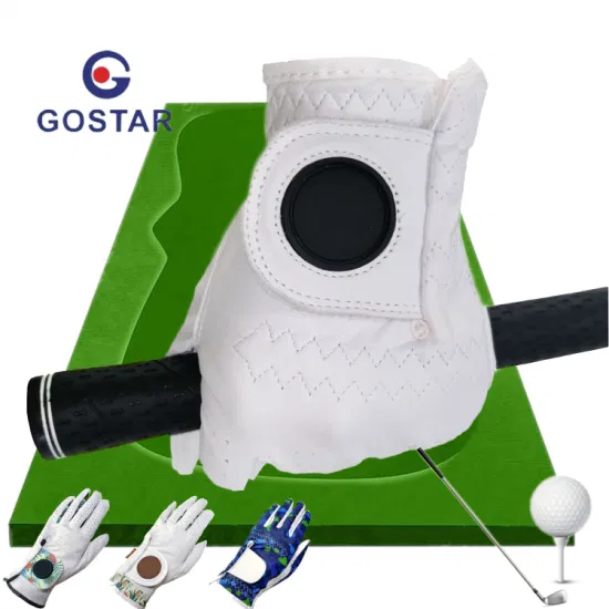 Vendite calde Full Finger Guanti da golf da donna in pelle Cabretta